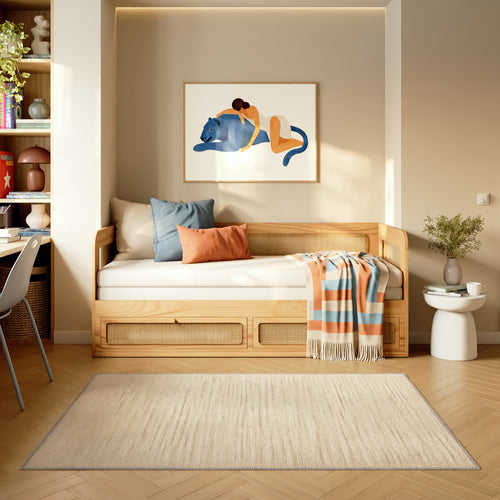Rotin tressé,Avec 2 matelas adaptés