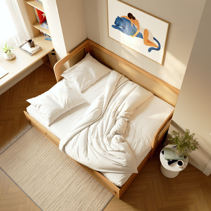 Rotin tressé,Avec 2 matelas adaptés